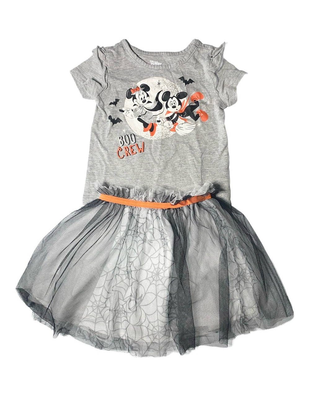 Disney Halloween Mickey & Minnie 'Boo Crew' Tee and Tulle Skort Set Size 2T - Picture 3 of 8